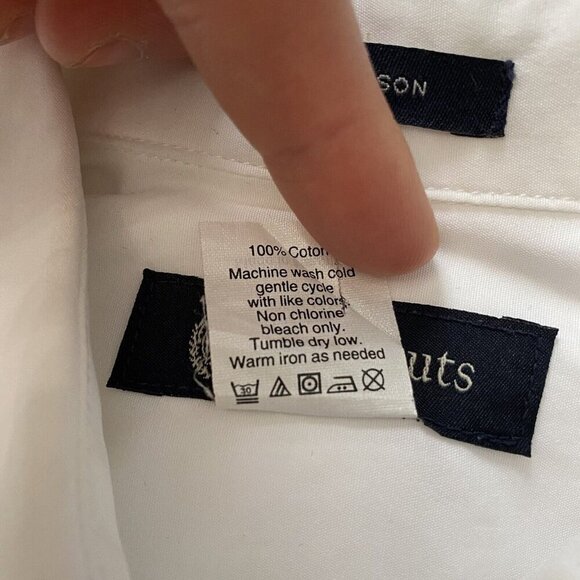 Crewcuts Boys Thompson White Button Up Oxford Shirt Size 10 Cotton Long Sleeves - Picture 6 of 6